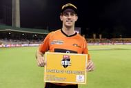 PERTH, AUSTRALIA - JANUARY 01:  Player of the Match, Mitch Marsh of the Scorchers after the Big Bash League match between the Perth Scorchers and Sydney Thunder at WACA on January 1, 2017 in Perth, Australia.  (Photo by Will Russell/Getty Images)